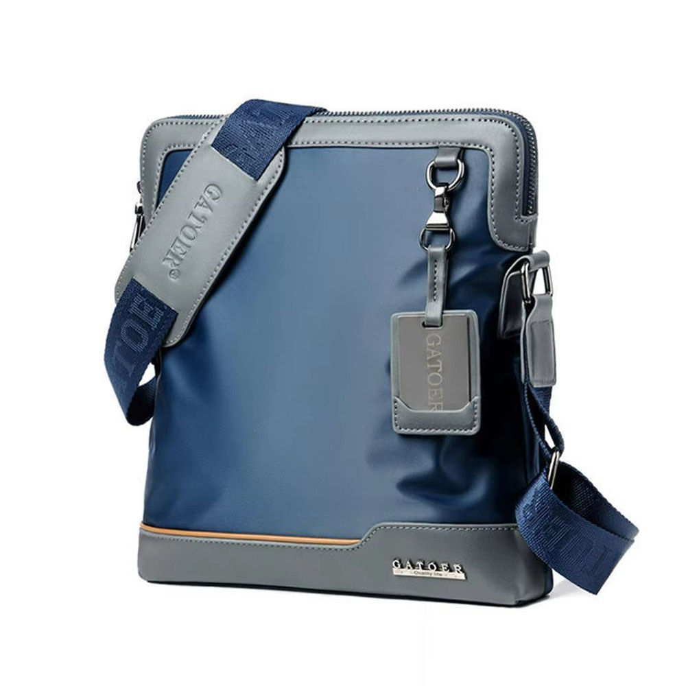 Mens Large Capacity Shoulder Bag Durable PU Leather Crossbody With Spacious Design 5