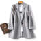 Womens Plaid Blazer Elegant Office Suit Coat For Work Casual Wear 0