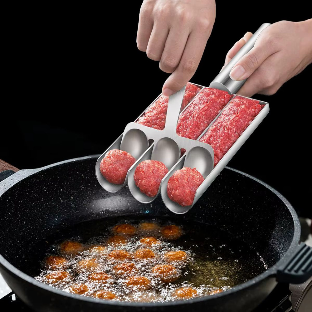 EasyRelease NonStick Meatball Maker Spoon Manual Kitchen Tool For Perfect Meatballs Fish Balls 4