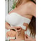 Strapless Side Clasp Bra Seamless Nylon Knit With Crisscross Straps Removable Padding 2