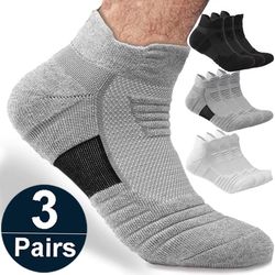 anti-slip football socks for men – breathable cotton sport socks for soccer, basketball & training