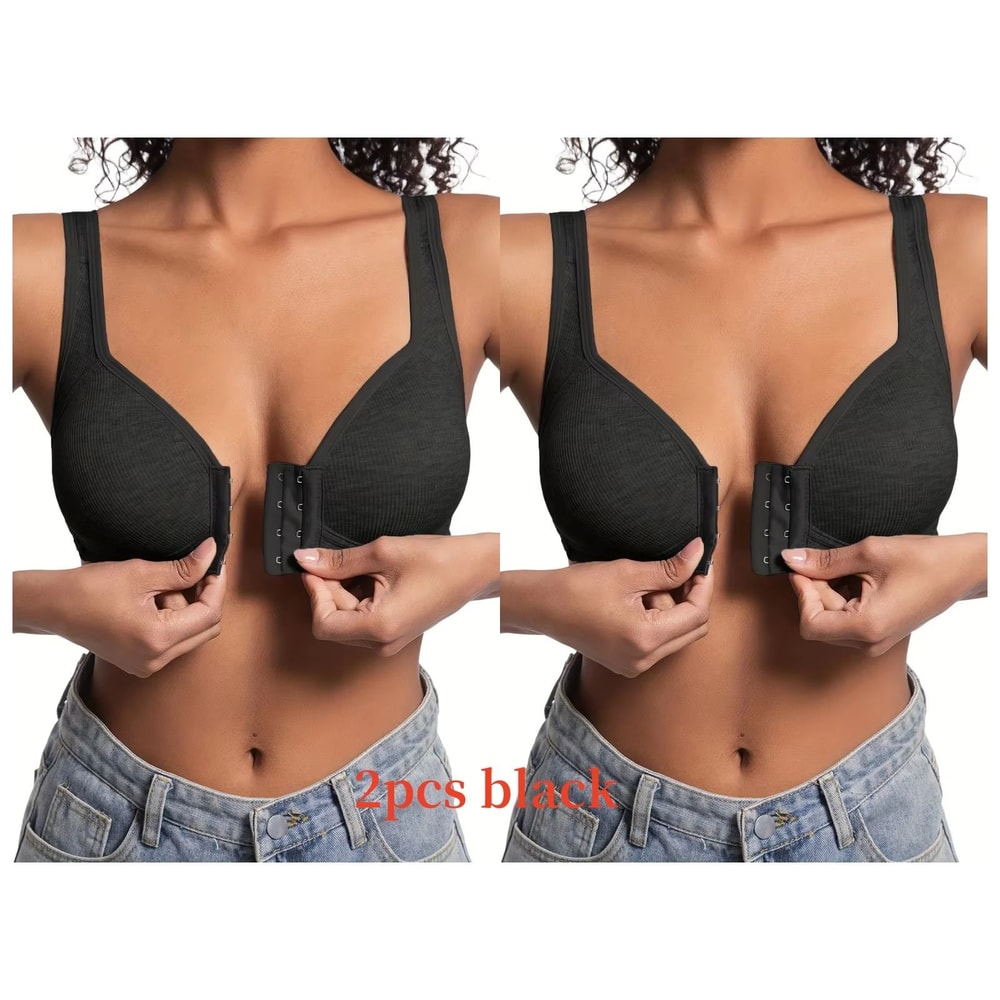WireFree Front Closure Bra WomenS Full Coverage Comfort Bra With Fixed Cups For Everyday Support 6