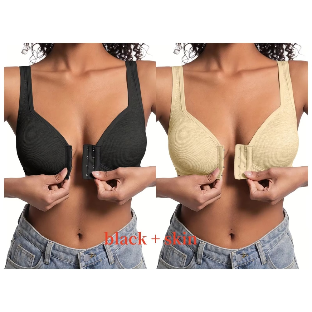 WireFree Front Closure Bra WomenS Full Coverage Comfort Bra With Fixed Cups For Everyday Support 13