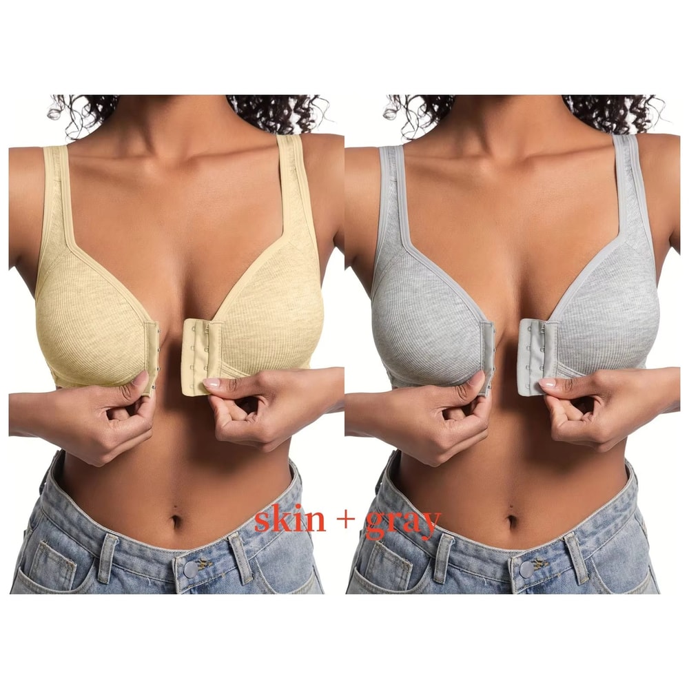 WireFree Front Closure Bra WomenS Full Coverage Comfort Bra With Fixed Cups For Everyday Support 15