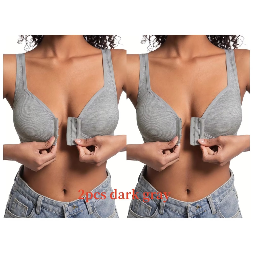 WireFree Front Closure Bra WomenS Full Coverage Comfort Bra With Fixed Cups For Everyday Support 8