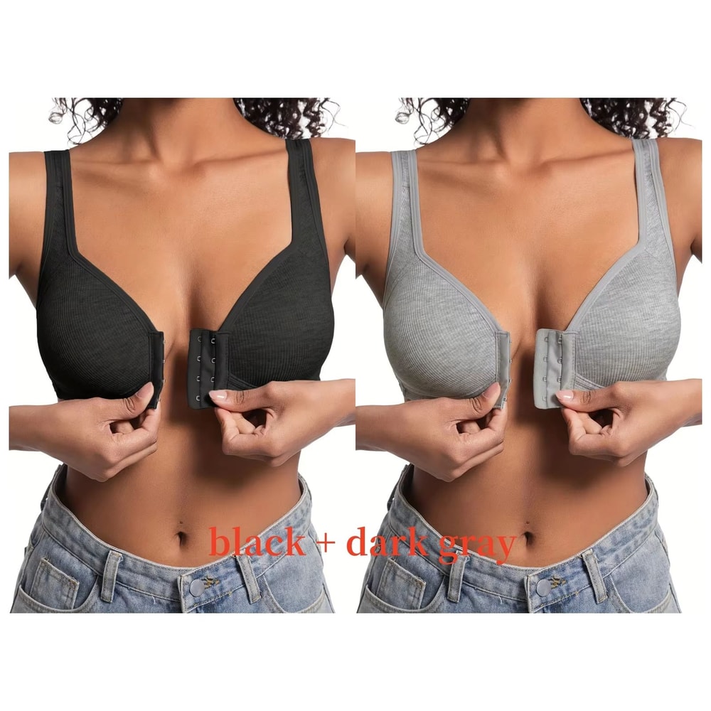 WireFree Front Closure Bra WomenS Full Coverage Comfort Bra With Fixed Cups For Everyday Support 21