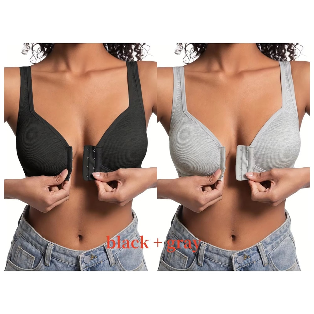 WireFree Front Closure Bra WomenS Full Coverage Comfort Bra With Fixed Cups For Everyday Support 20