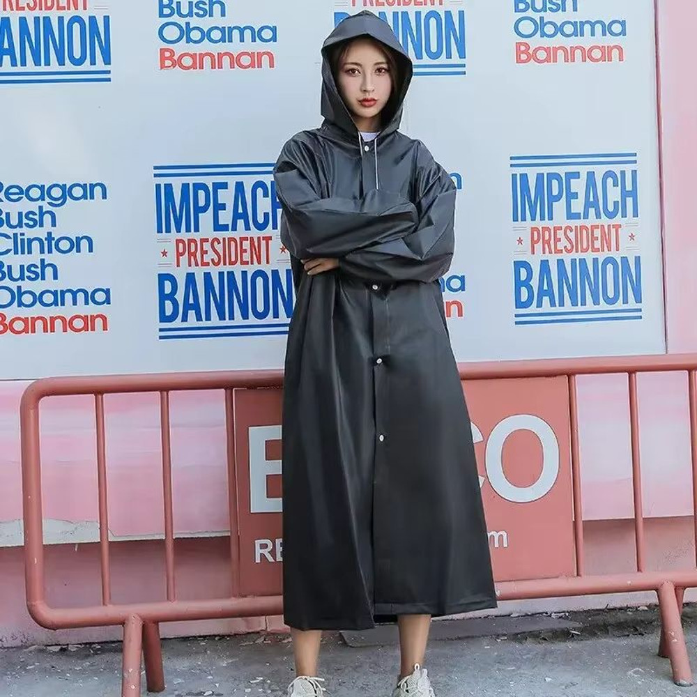 Unisex EVA Raincoat Thickened Waterproof Rainwear Suit For Men Women Camping Outdoor Use 0