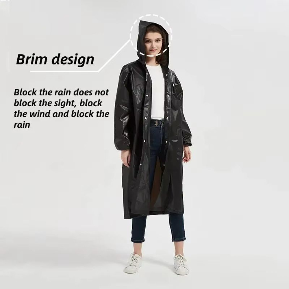 Unisex EVA Raincoat Thickened Waterproof Rainwear Suit For Men Women Camping Outdoor Use 4