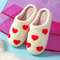 Winter Indoor Slippers Cute Flower Slides For Women Men Couples With Soft Flat Sole 14