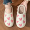 Winter Indoor Slippers Cute Flower Slides For Women Men Couples With Soft Flat Sole 23