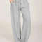 Womens Cotton Linen Wide Leg Pants Casual Loose Trousers With Elastic Waist Pockets 6