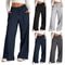 Womens Straight Leg Yoga Sweatpants Loose Wide Leg Casual Tracksuit Pants For Gym Outdoor 2
