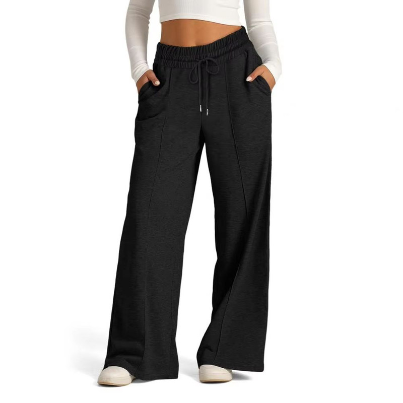Womens Straight Leg Yoga Sweatpants Loose Wide Leg Casual Tracksuit Pants For Gym Outdoor 7