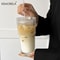 600ML Striped Glass Coffee Cup Transparent Drinking Mug With Optional Lid Straw For Juice Iced Co 1