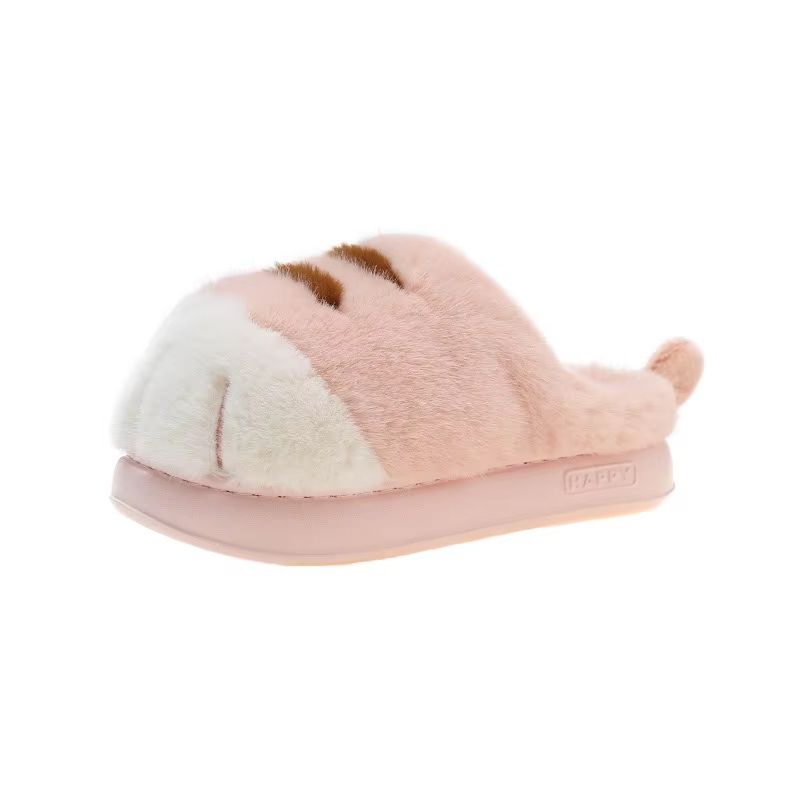 Womens Kitty Claw Slippers Warm Furry NonSlip Home Shoes Fluffy Cat Paw Slides 9