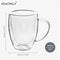 350ML Double Wall Glass Coffee Mug Transparent Cappuccino Cup With Handle For Tea Milk Juice 5