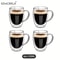 350ML Double Wall Glass Coffee Mug Transparent Cappuccino Cup With Handle For Tea Milk Juice 7