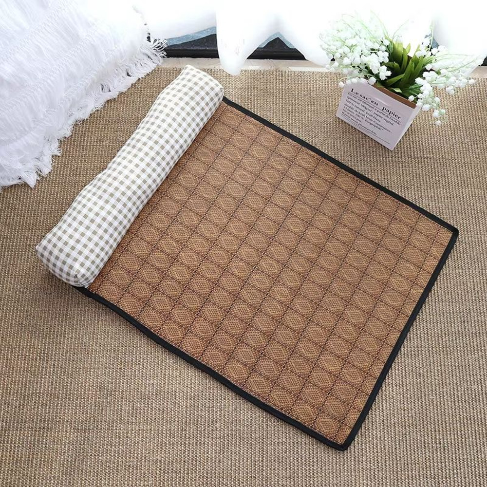 Natural Rattan Cooling Mat For Cats And Dogs Breathable Summer Pet Bed Pad 15