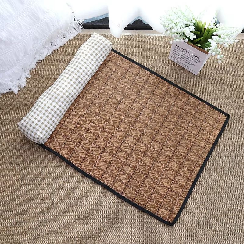 Natural Rattan Cooling Mat For Cats And Dogs Breathable Summer Pet Bed Pad 15