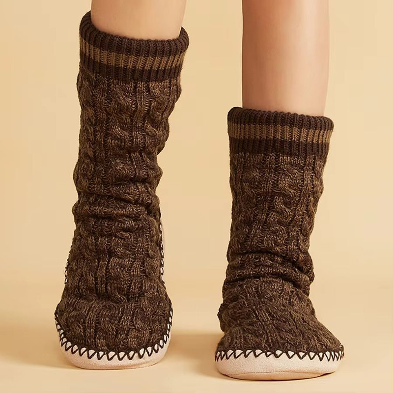 Mens Plush Indoor Slippers Socks Warm NonSlip House Shoes For Winter Comfort 8