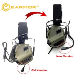 earmor m32 mod4/se tactical shooting earmuffs – noise reduction headset with helmet arc rail & kenwood ptt adapter