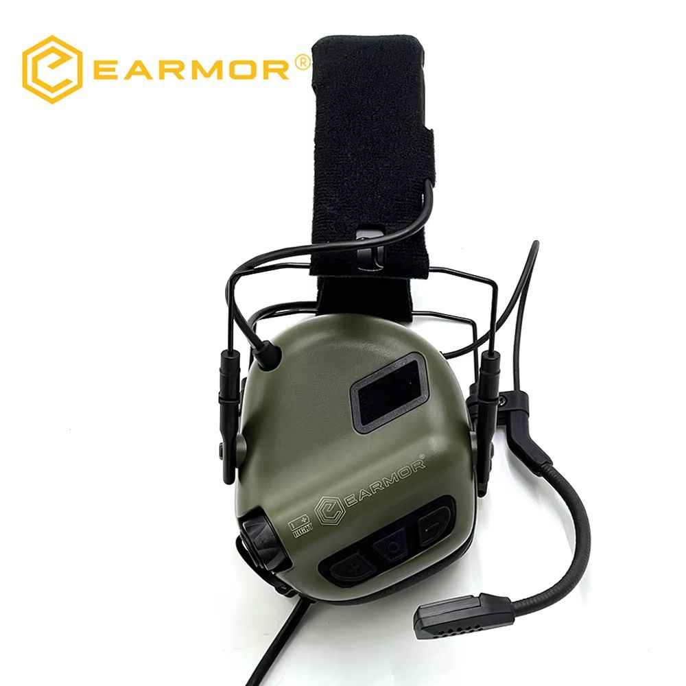 EARMOR M32 MOD4SE Tactical Shooting Earmuffs Noise Reduction Headset With Helmet ARC Rail Kenwood 10