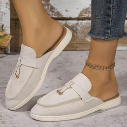 everyday ease plus-size slip-on sneakers – lightweight vulcanized mesh loafers