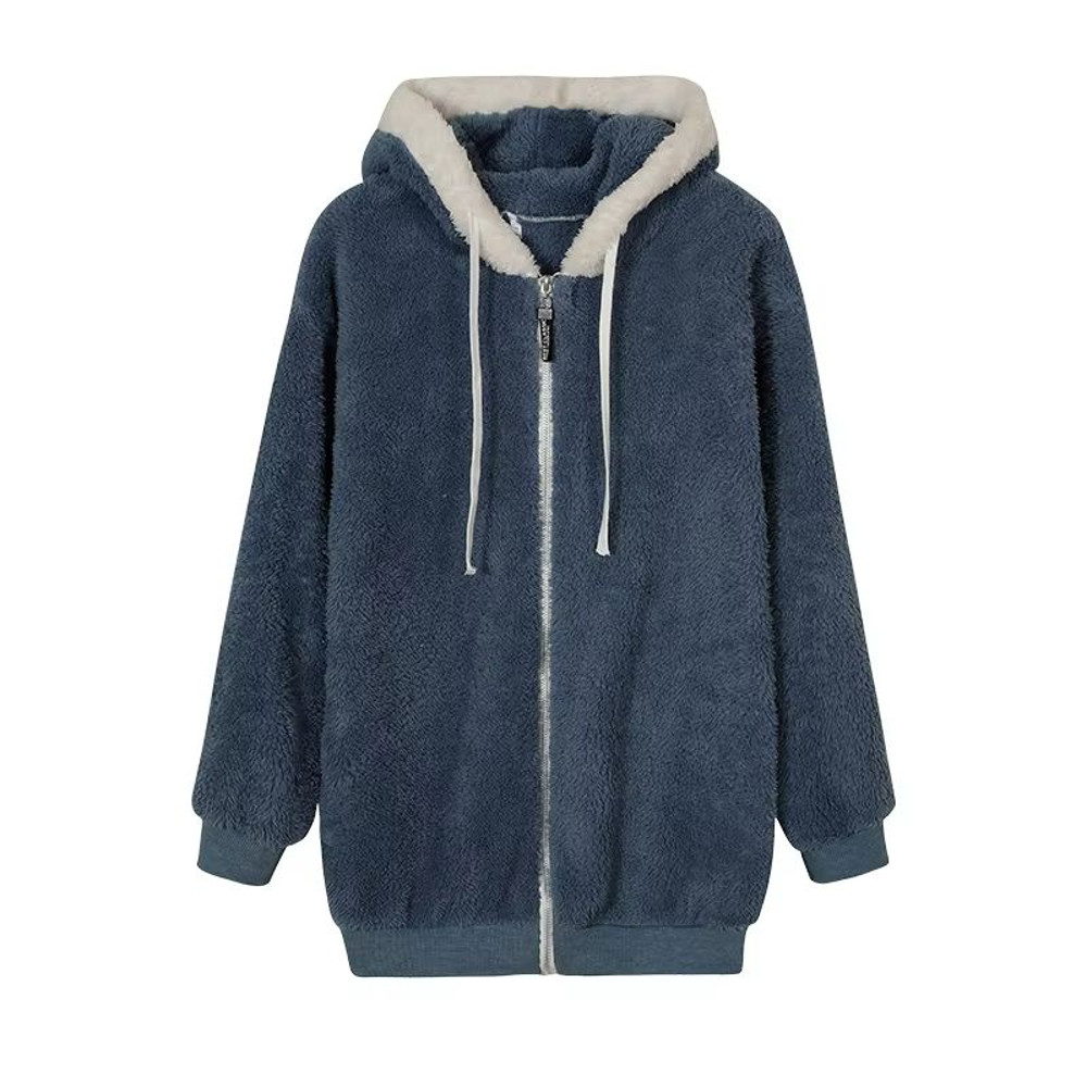 HugSoft Oversized Plush Hooded Jacket Cozy ZipUp Fleece Coat 7