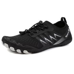 mens quick-dry water shoes – anti-slip five finger aqua sneakers for beach, swim & outdoor sports