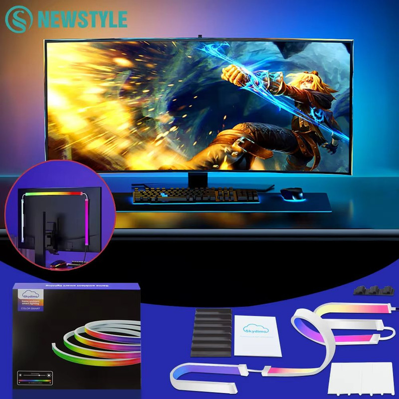 GlowSync Smart USB RGB Light Bar Monitor Backlight Gaming Strip 0