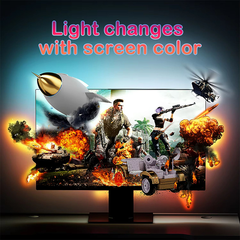 GlowSync Smart USB RGB Light Bar Monitor Backlight Gaming Strip 1