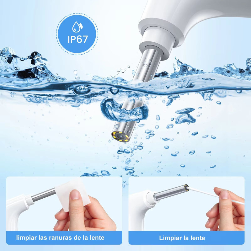 Wireless Otoscope Ear Camera 1080P HD WiFi Ear Scope With LED Lights For Kids Adults 3