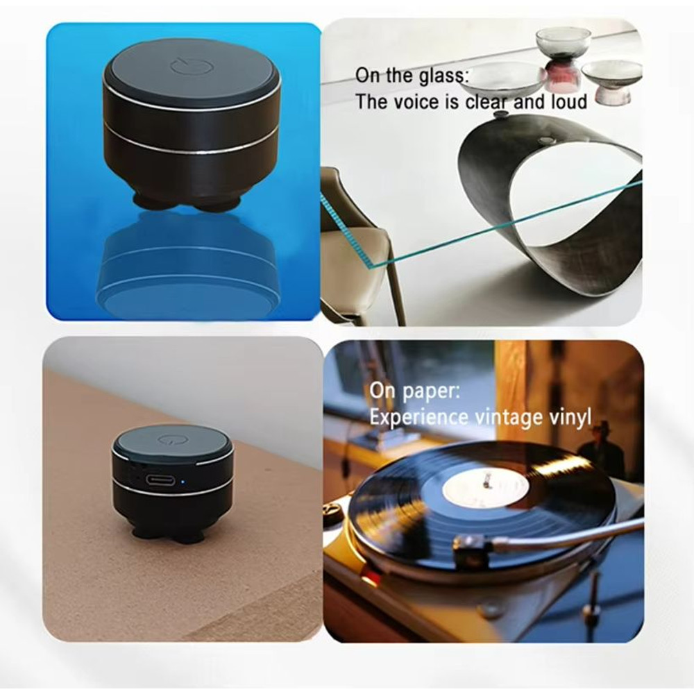 EchoLoop Bone Conduction Wireless Speaker Wearable SuctionMount Audio With TWS Sound 4