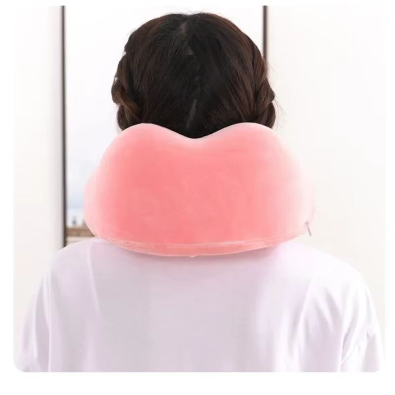 Premium UShaped Memory Foam Travel Pillow With Neck Support Gentle Massage 5