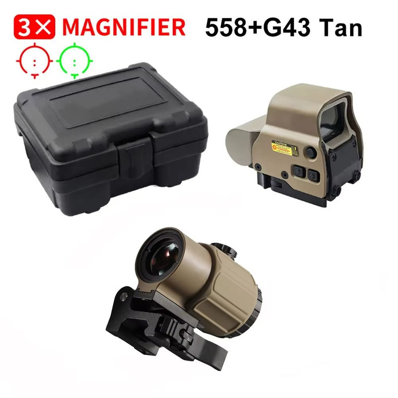 Tactical 558G43 Holographic Red Dot Sight With 20mm Rail Mount  Quick Detach Lever  Hunting  Airsof 11