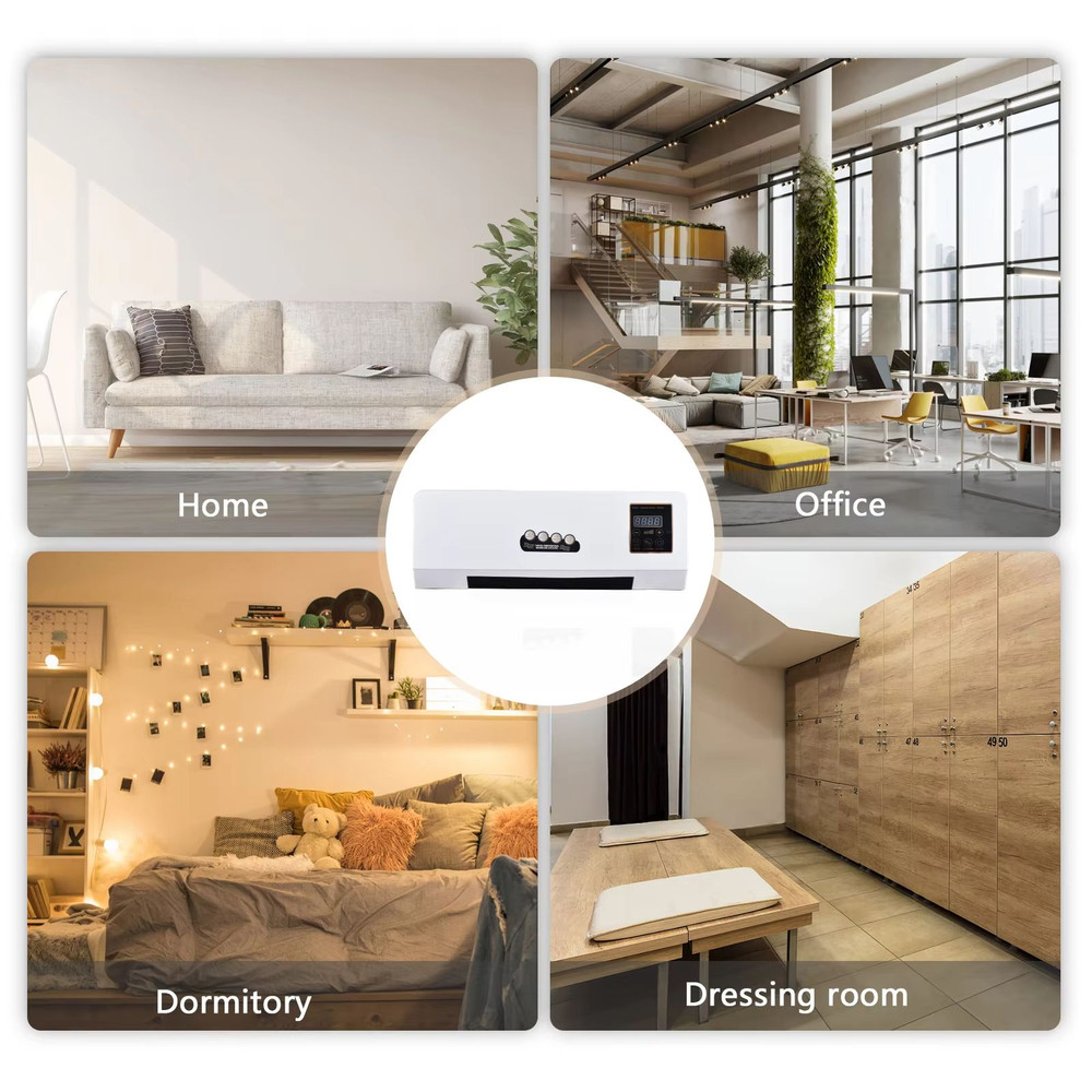 2in1 Wall Mounted Heater And Fan  1800W Electric Space Heater With Remote Control  Timer For Home A 1