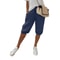 WomenS Cotton Linen Summer Shorts Elastic Waist Casual Pants With Pockets Lightweight 5Quarter Des 4