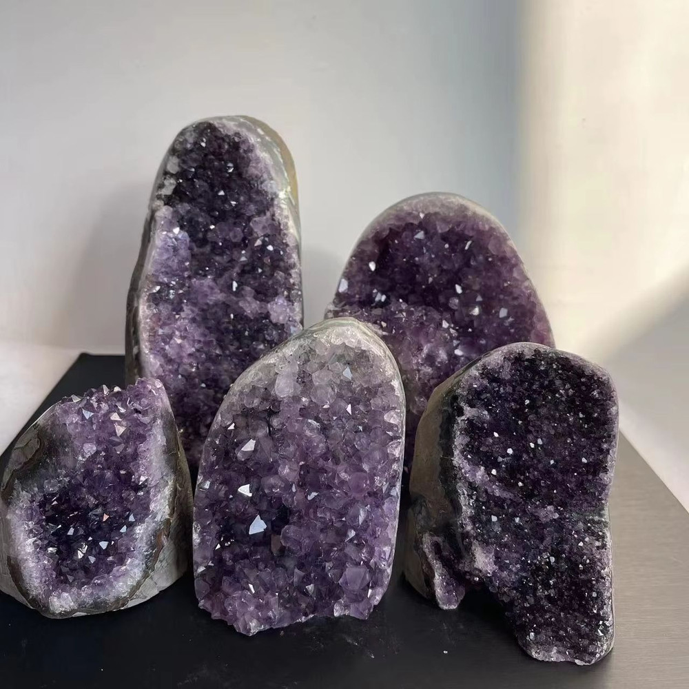 Natural Amethyst Crystal Cluster  Raw Quartz Healing Stone For Home Decor  Feng Shui Energy Balance 3