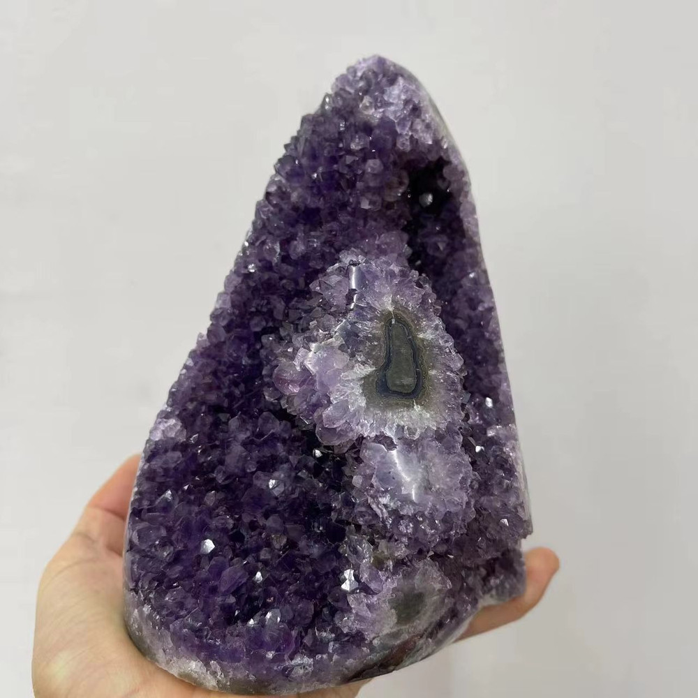 Natural Amethyst Crystal Cluster  Raw Quartz Healing Stone For Home Decor  Feng Shui Energy Balance 4