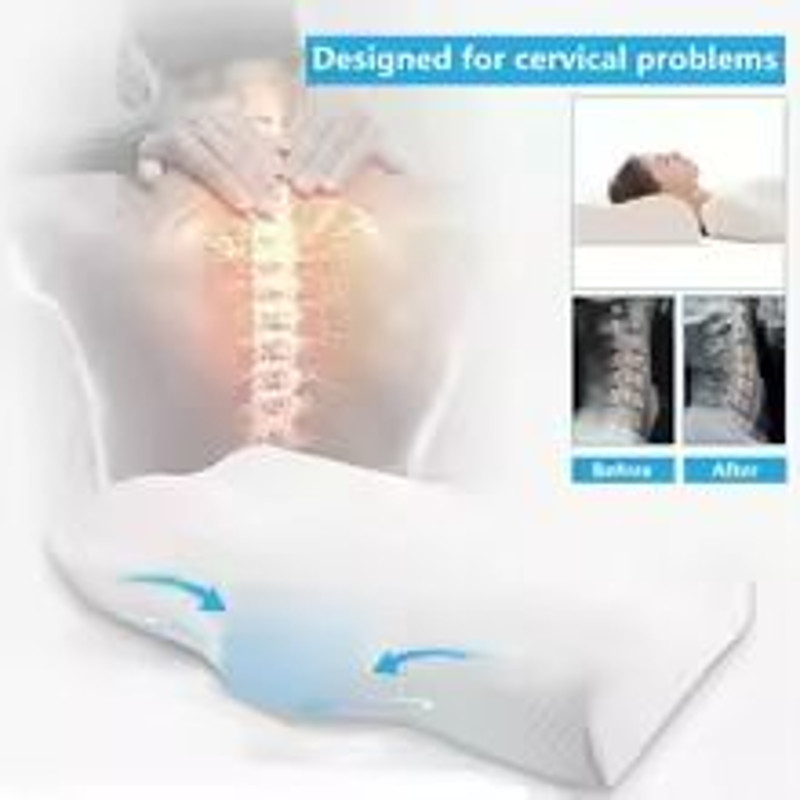 Butterfly Memory Foam Orthopedic Pillow Cervical Neck Support With Slow Rebound For Pain Relief B 3