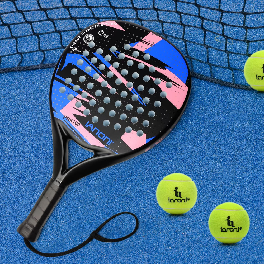 IANONI Carbon Fiber Padel Racket  Lightweight EVA Foam Core Tennis Paddle For Power  Control 5