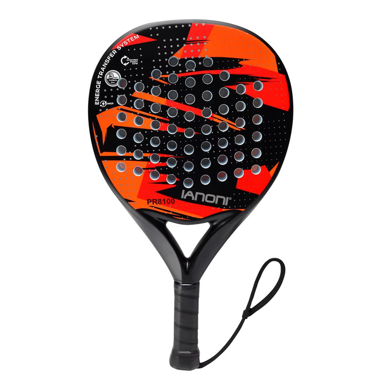IANONI Carbon Fiber Padel Racket  Lightweight EVA Foam Core Tennis Paddle For Power  Control 6