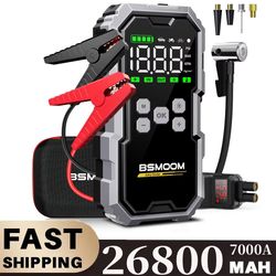150psi car air pump & 7000a jump starter – portable car battery booster and power bank