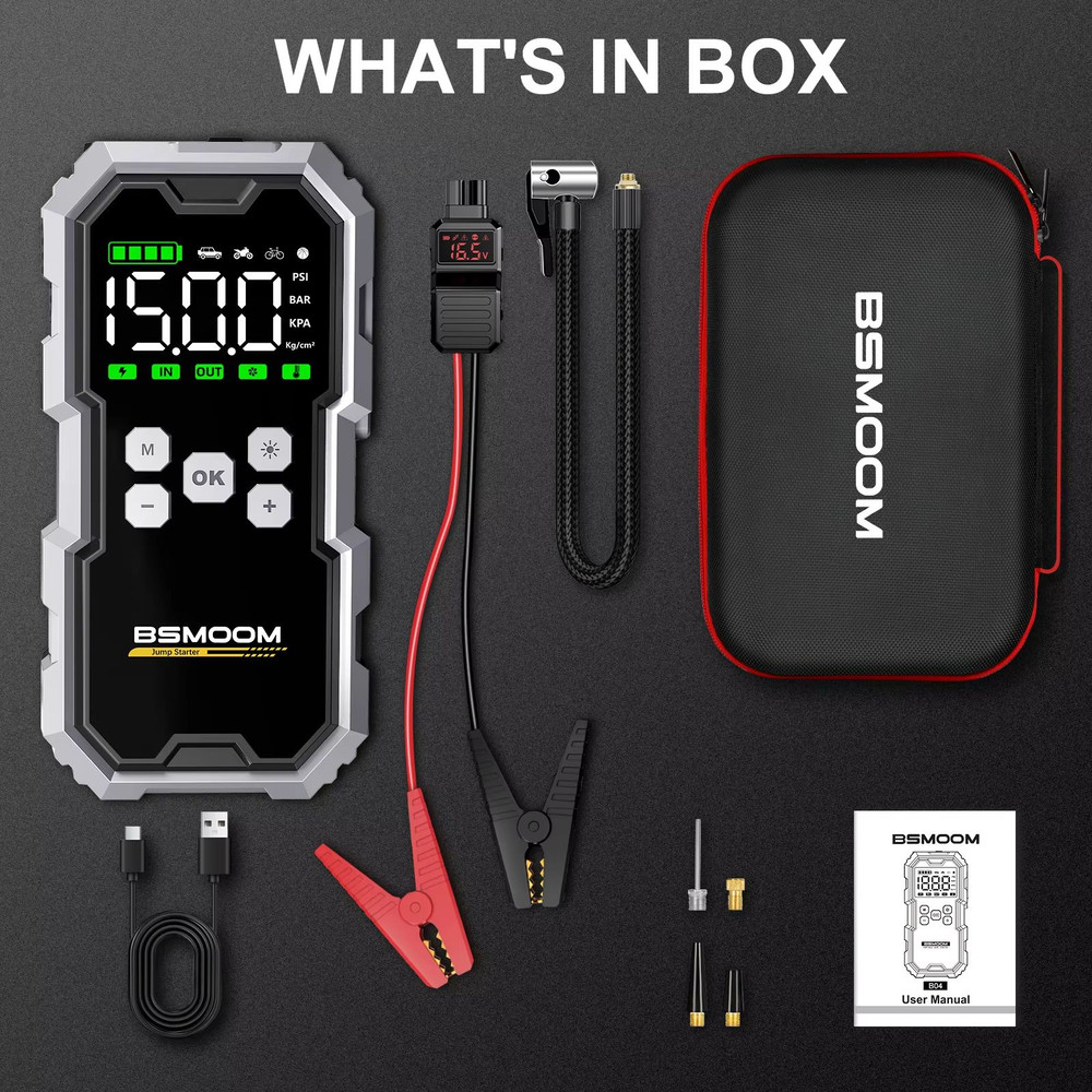 150PSI Car Air Pump 7000A Jump Starter Portable Car Battery Booster And Power Bank 7