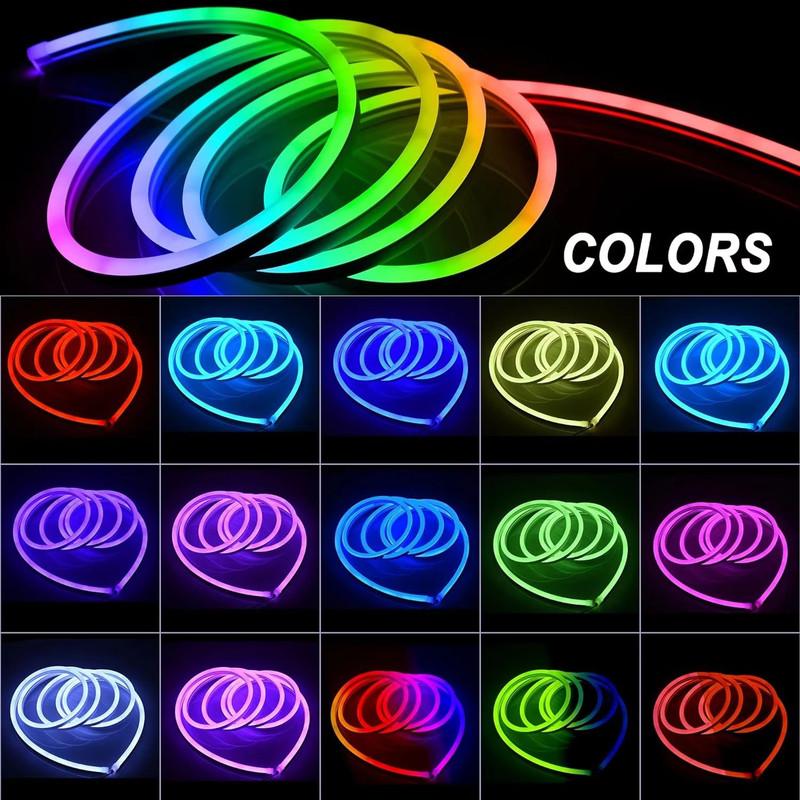 Mexllex Waterproof RGB Neon Light Strip 20M30M With App Remote Music Sync LED Lights For Bedroom O 1