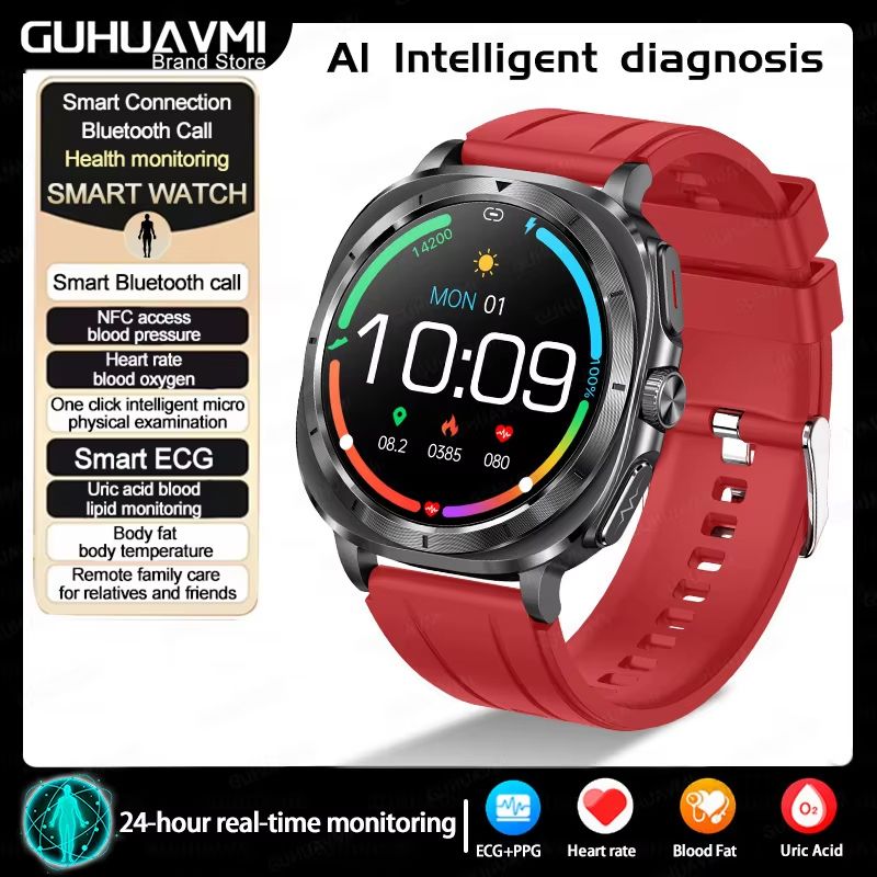2025 Smart Health Watch For Men And Women ECG PPG Uric Acid Monitor Blood Pressure Blood Oxygen 7