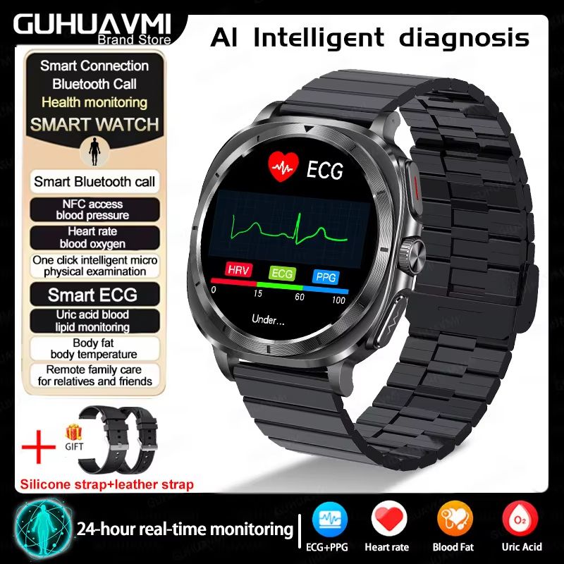 2025 Smart Health Watch For Men And Women ECG PPG Uric Acid Monitor Blood Pressure Blood Oxygen 17
