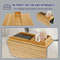Bamboo Sofa Armrest Tray Foldable Couch Cup Holder With AntiSlip Design And Side Storage 0