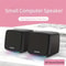 Mini USB Computer Speakers With Stereo Sound And Colorful Lights Portable AUXin 6W Desktop Speaker 0